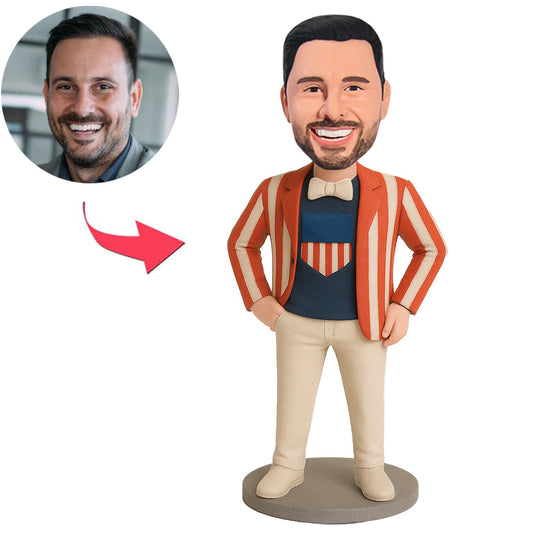 American Male with Bow Tie Custom Bobbleheads