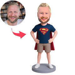 Super Casual Man with Hands on Hips Custom Bobbleheads