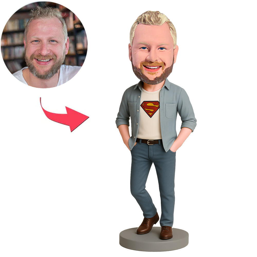 Superman with Hands in Pockets Custom Bobbleheads