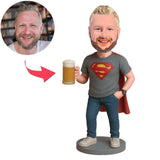 Superman Holding Beer Custom Bobbleheads