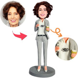 Mother's Day Gifts Business Best Mom Ever on The iPhone Custom Bobbleheads Add Text