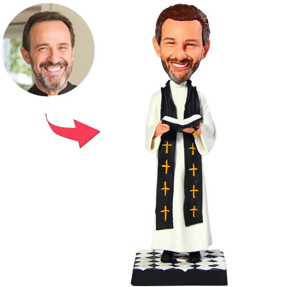 White Costume Priest Custom Bobbleheads