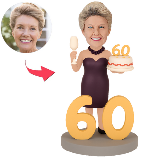Birthday Gift Happy 60th Birthday Custom Bobbleheads