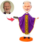 Purple Costume Priest Custom Bobbleheads Add Text