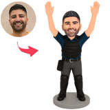 Baseball Umpire Wearing Protective Gear Custom Bobbleheads