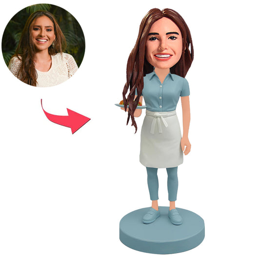 Waiter Serving Dishes Custom Bobbleheads