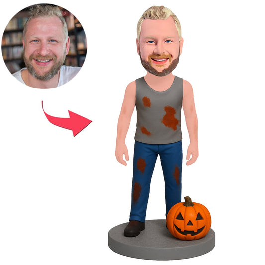 Halloween Man in Blood Stained Clothes Custom Bobbleheads
