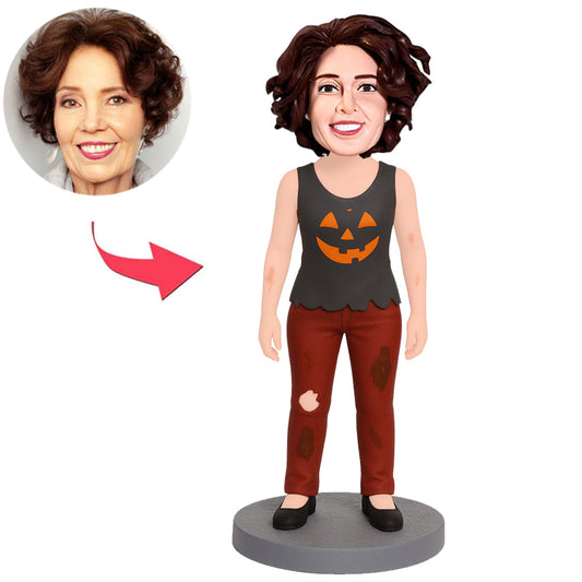 Halloween Lady in Blood Stained Clothes Custom Bobbleheads