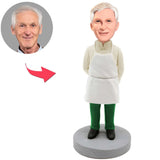 Senior Chef Custom Bobbleheads Add Text