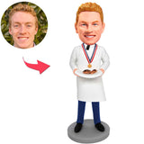 Chef With Medal Custom Bobbleheads Add Text