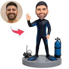 Divers with Diving Equipment Custom Bobbleheads