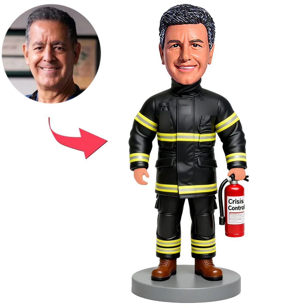Firefighters with Fire Extinguishers Custom Bobbleheads