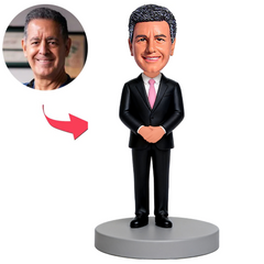 Business Man in Pink Tie Custom Bobbleheads