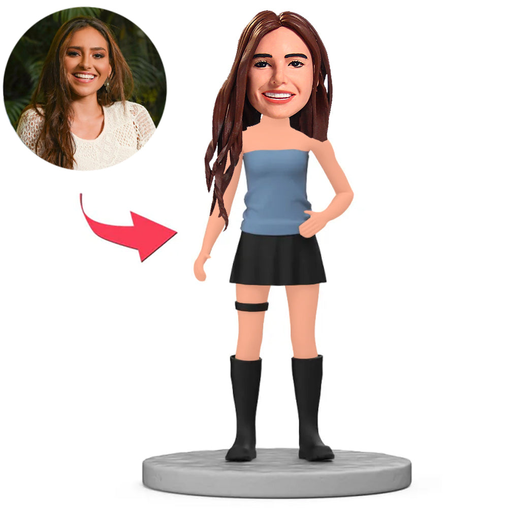Casual Sexy Girl Custom Bobbleheads