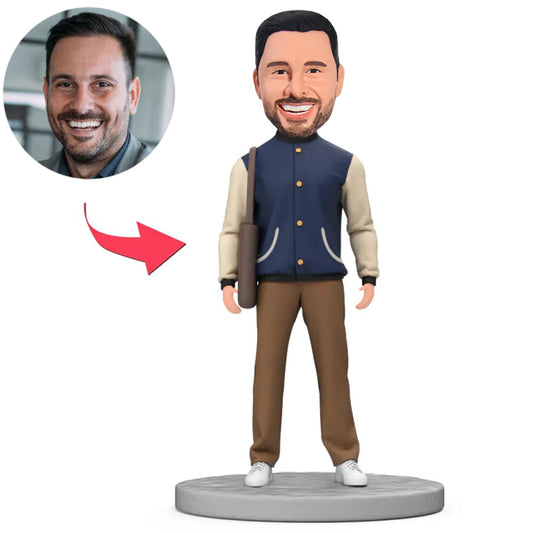 Stylish Man with Bag Custom Bobbleheads