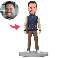 Stylish Man with Bag Custom Bobbleheads