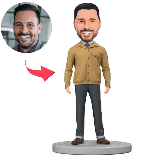 Man in Yellow Jacket Custom Bobbleheads