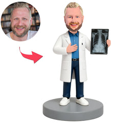 Male Doctor Radiology Takes Chest X-Ray Custom Bobbleheads