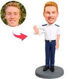 Aircraft Captain Custom Bobbleheads Add Text