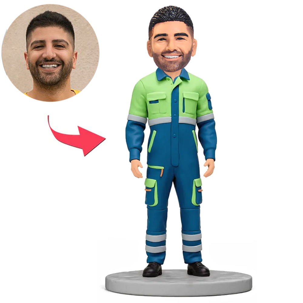 Male Repairman Stood Casually Custom Bobbleheads