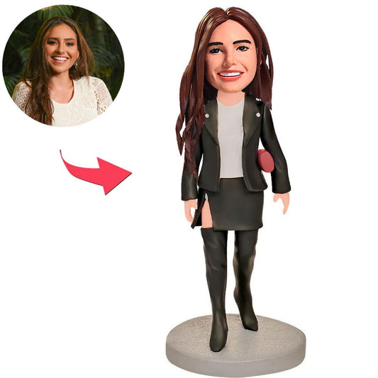 Woman Wearing Boots Custom Bobbleheads