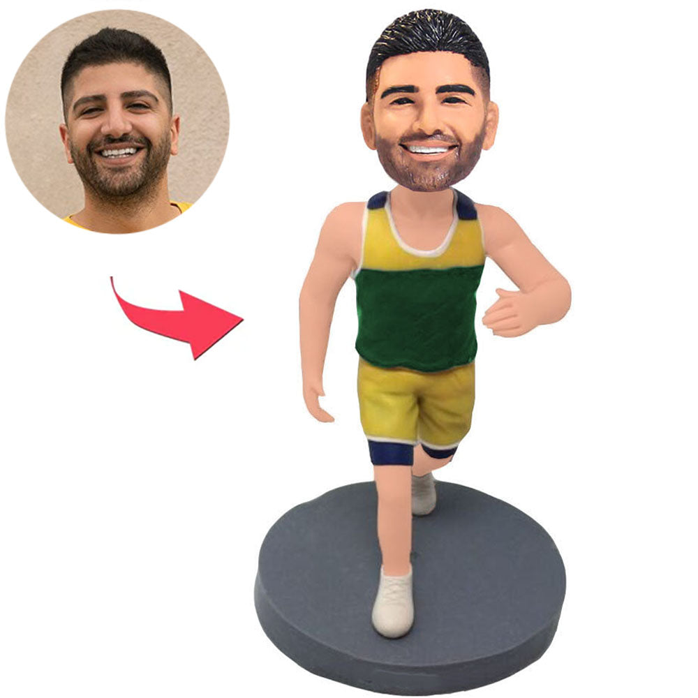 Happy Running Man Custom Bobbleheads