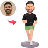 Athlete Running Man Custom Bobbleheads Add Text