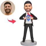 Super Dad Business Dad Custom Bobbleheads With Engraved Text