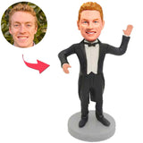 Business Man in Tuxedo Custom Bobbleheads Add Text