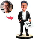 Retired 2024 Cool Business Man Bobbleheads With Engraved Text