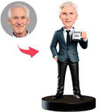Retired 2024 Cup Business Man Bobbleheads With Engraved Text