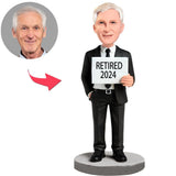 Retired 2024 Business Man Bobbleheads With Engraved Text