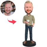 Boss Holding Water Cup Custom Bobbleheads