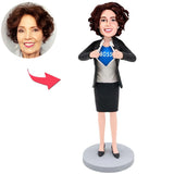 Super Female Boss Business Woman Custom Bobbleheads