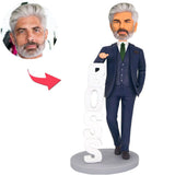 Business Male Boss Custom Bobbleheads Gifts for Him