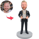 Boss Wearing Gold Chain Boss Custom Bobbleheads