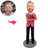 Pink Shirt Business Man Custom Bobbleheads