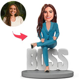 Christmas Gifts - WORLD BEST BOSS Dominating Lady Boss Custom Bobbleheads