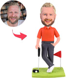 Custom Bobbleheads Golf Course Man With Engraved Text