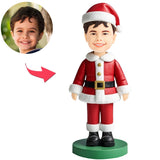 Christmas Gifts Christmas Boy with Santa Hat Custom Bobbleheads