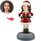 Christmas Gifts Santa Girl Custom Bobbleheads