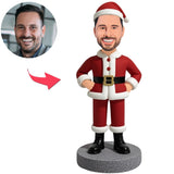 Christmas Gifts Happy Christmas Man with Santa Hat Custom Bobbleheads