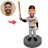 Baltimore Orioles Baseball Player with Hat Custom Bobbleheads