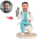 Dentist Sitting on Tooth Custom Bobbleheads