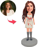 Injured Girl Custom Bobbleheads With Engraved Text