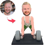 Weight Lifter Custom Bobbleheads With Engraved Text