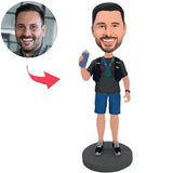 Athlete Referee Custom Bobbleheads With Engraved Text