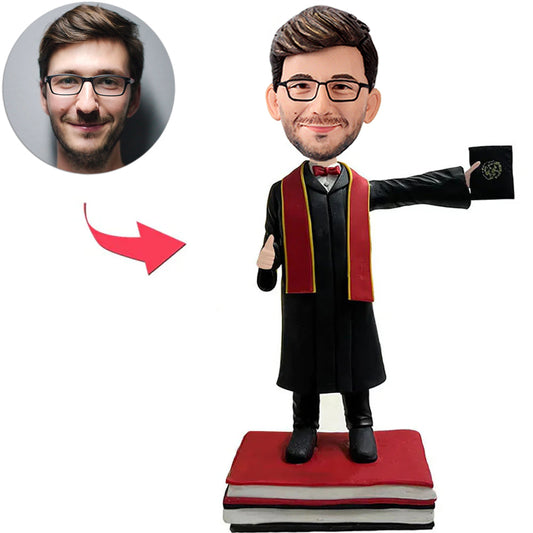 Graduation Cool Man Custom Bobbleheads