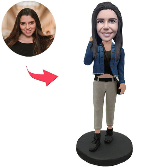 Fashion Woman Outdoors Custom Bobbleheads