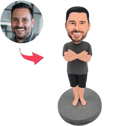 Man with Hands on Shoulder Custom Bobbleheads